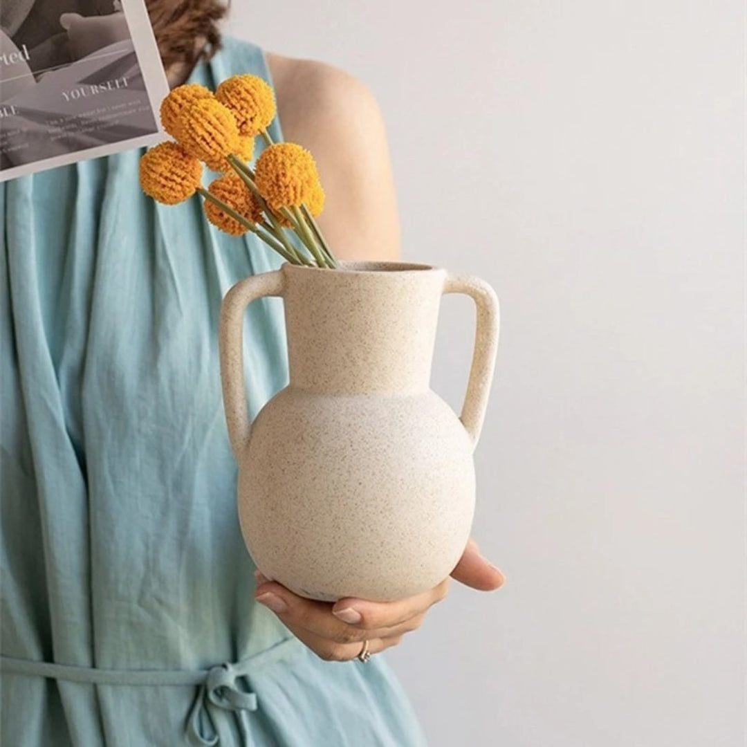 Double Handle Ceramic Vase