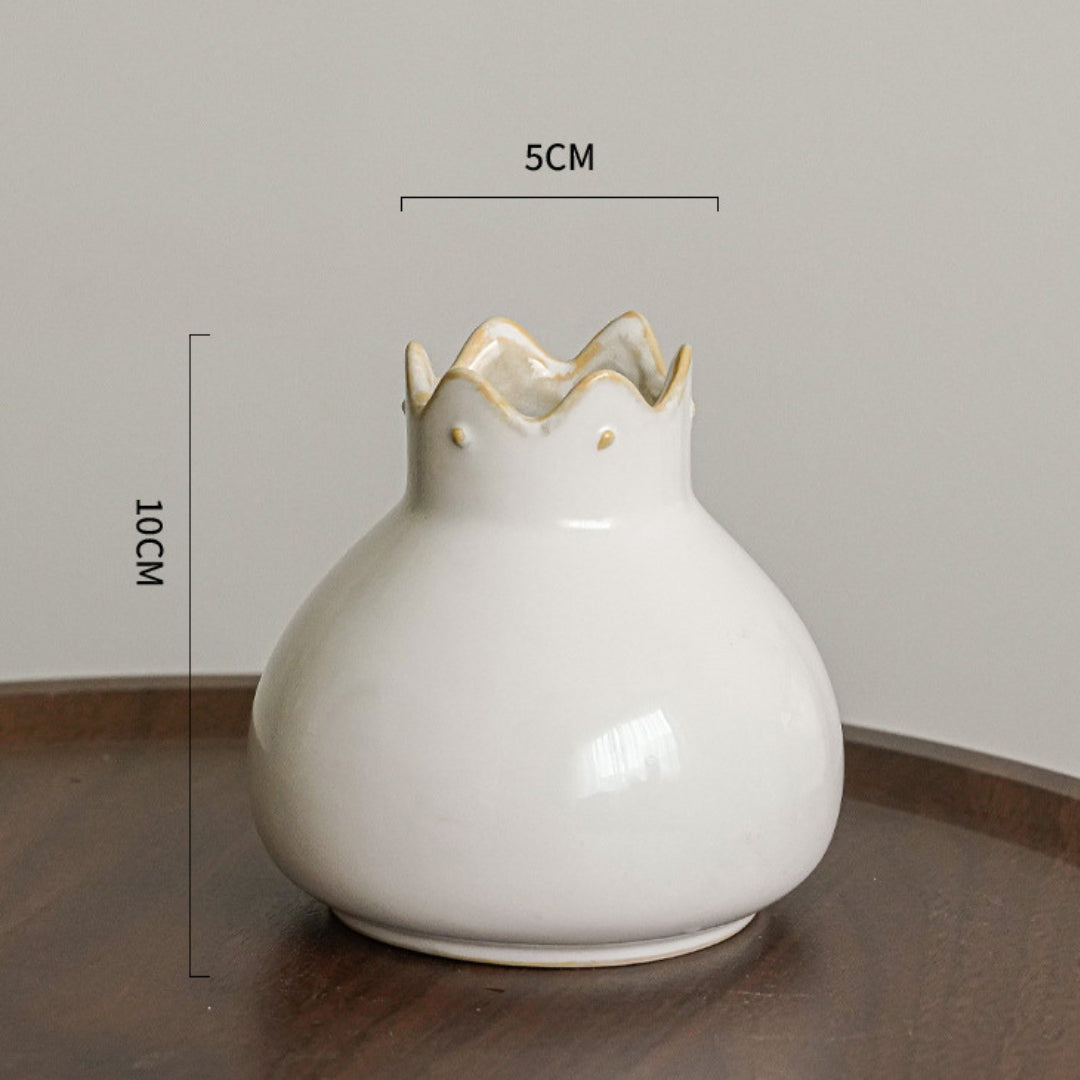 Crown Ceramic Vase