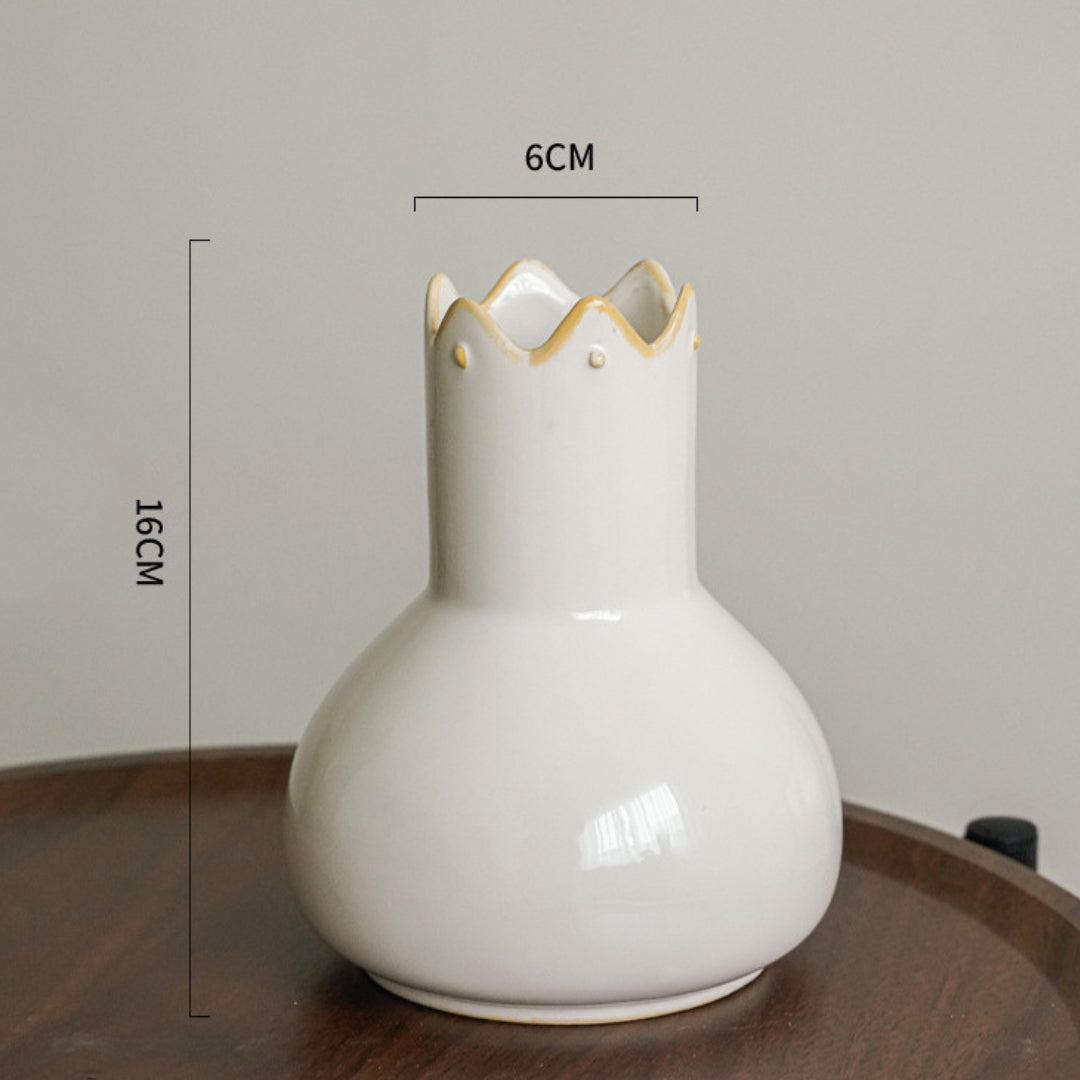 Crown Ceramic Vase