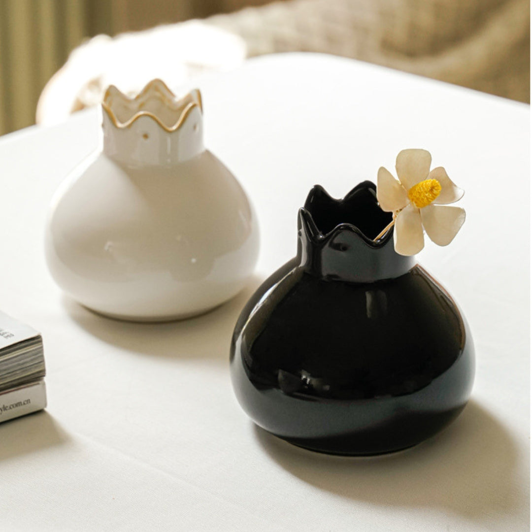 Crown Ceramic Vase