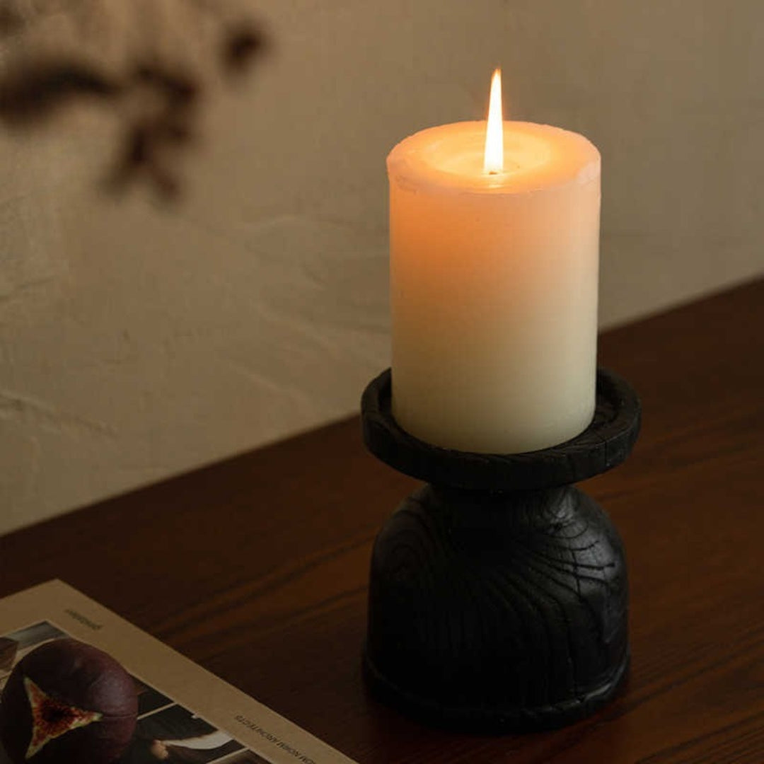 Black Resin Candleholder