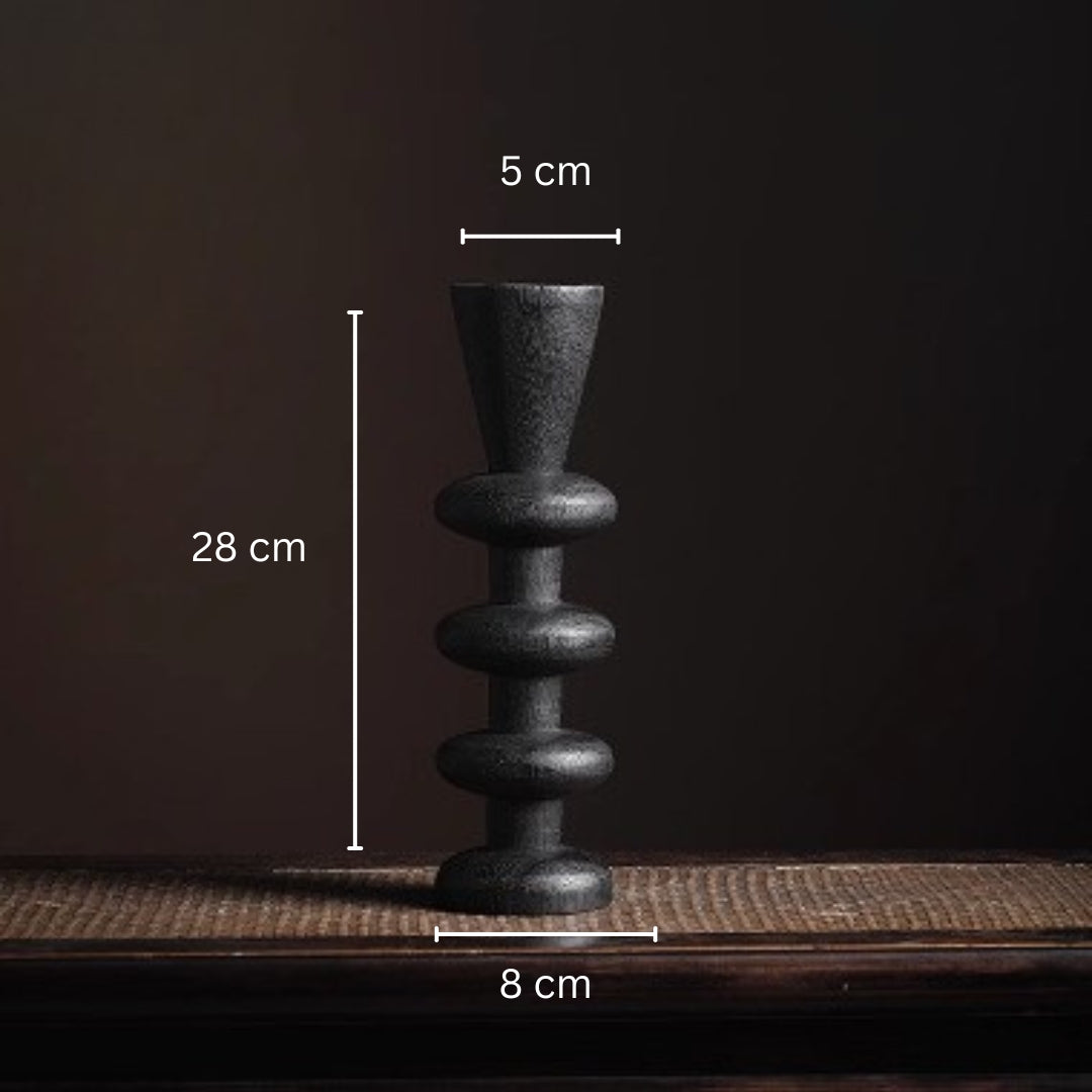 Carbonized Wood Candleholder