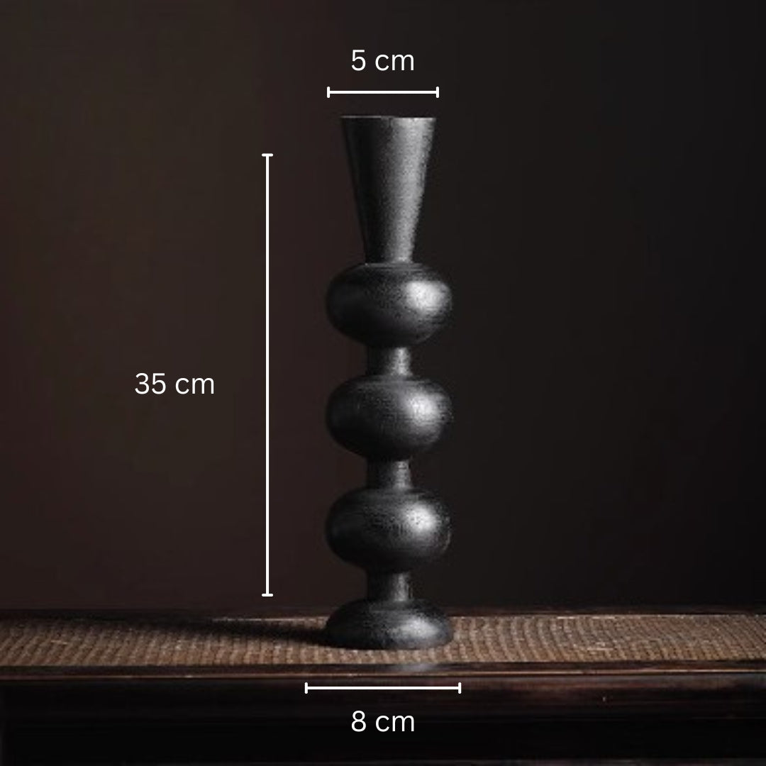 Carbonized Wood Candleholder
