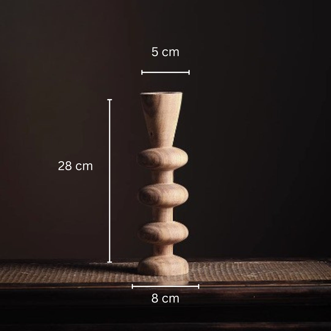 Carbonized Wood Candleholder