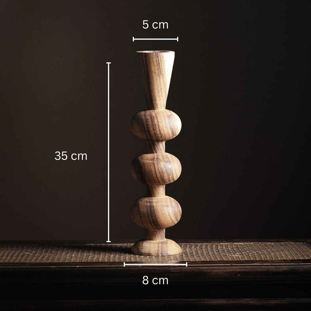 Carbonized Wood Candleholder