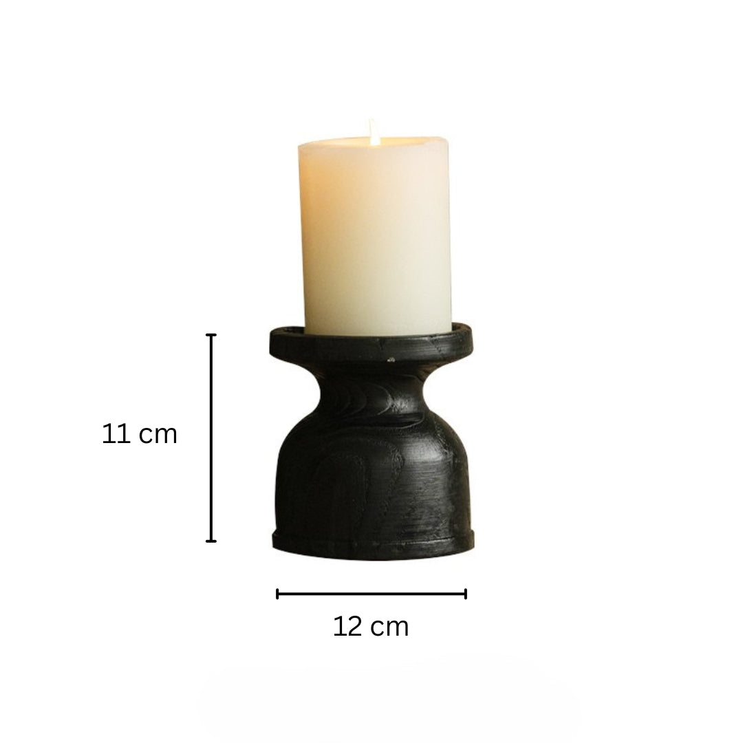 Black Resin Candleholder