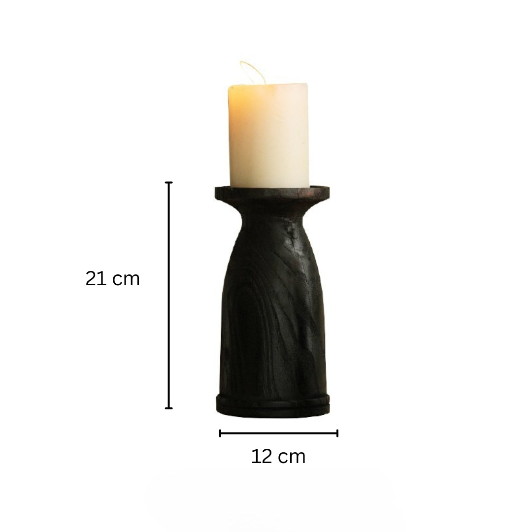 Black Resin Candleholder