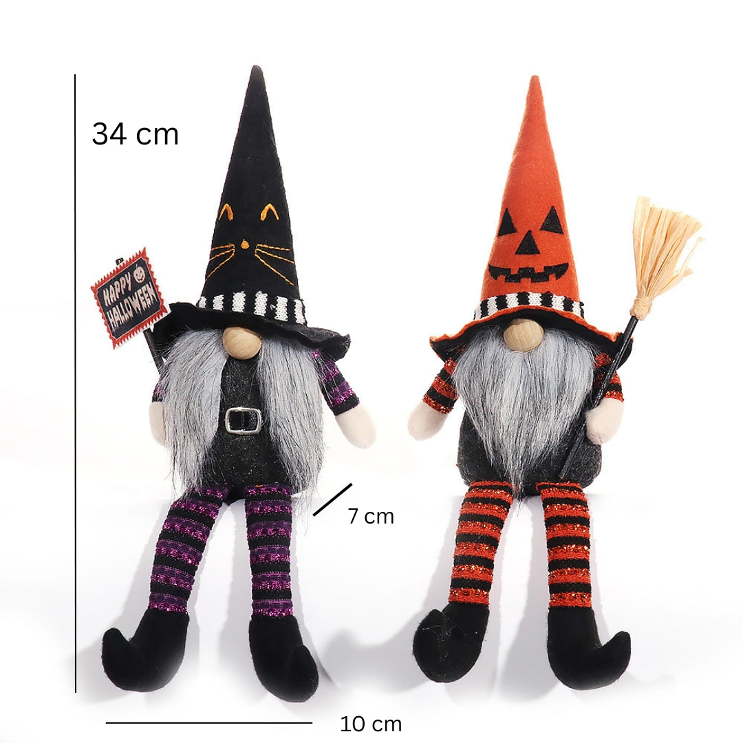 Halloween Witch Gnome Duo