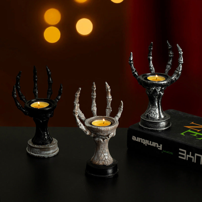 Skeleton Hand Candle Holder
