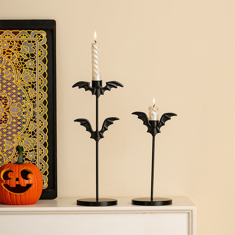 Halloween Bat Candleholder Set