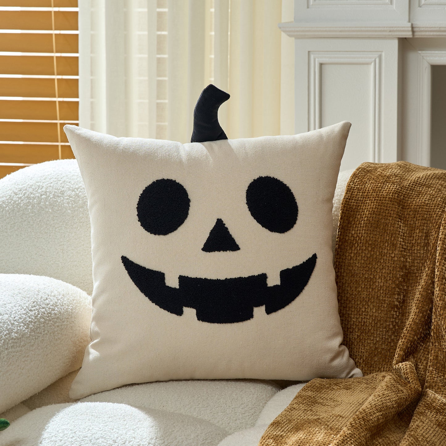 Halloween Ghost & Pumpkin Cushion Covers