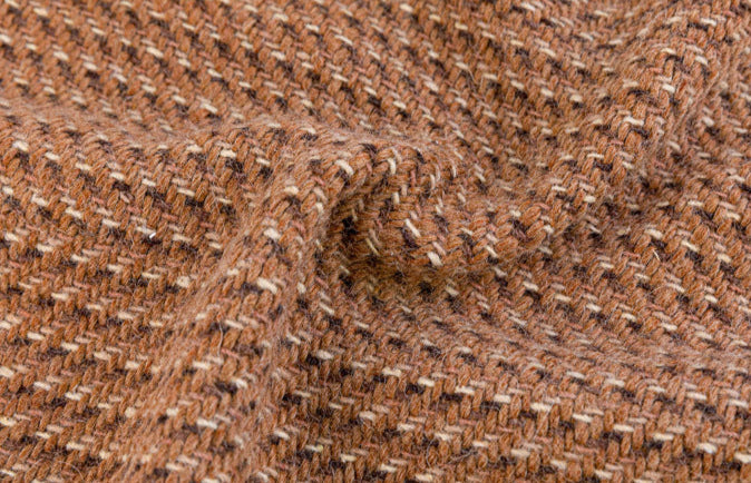 Brown Knitted Tassel Throw Blanket