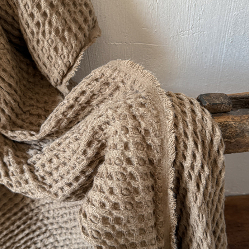 Waffle Fleece Blanket with Danish Napping Finish