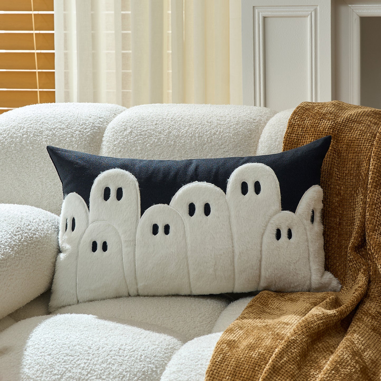 Halloween Ghost & Pumpkin Cushion Covers
