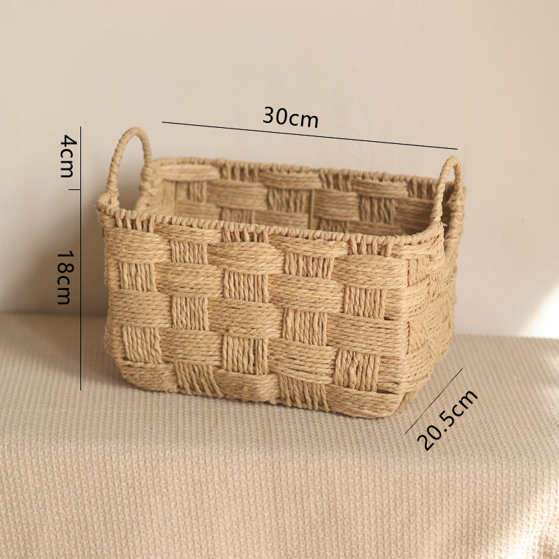 Woven Paper Rope Storage Basket