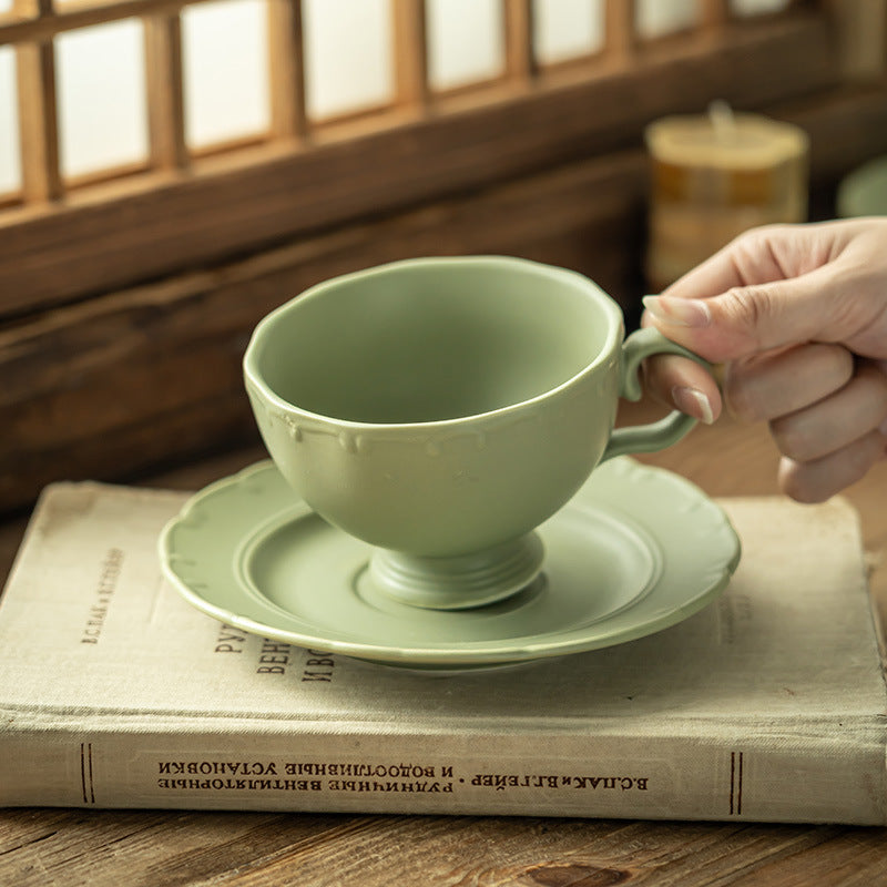 Classic Green Teacup & Saucer