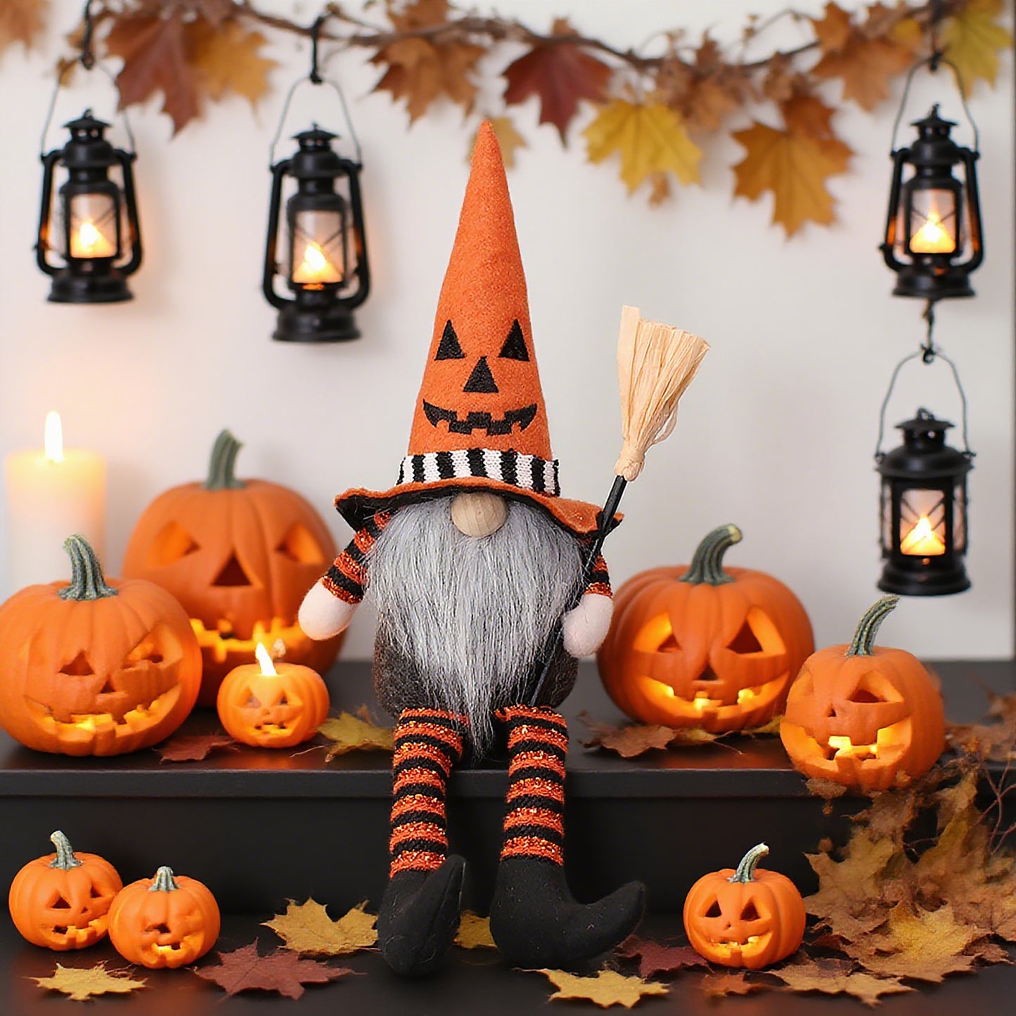 Halloween Witch Gnome Duo