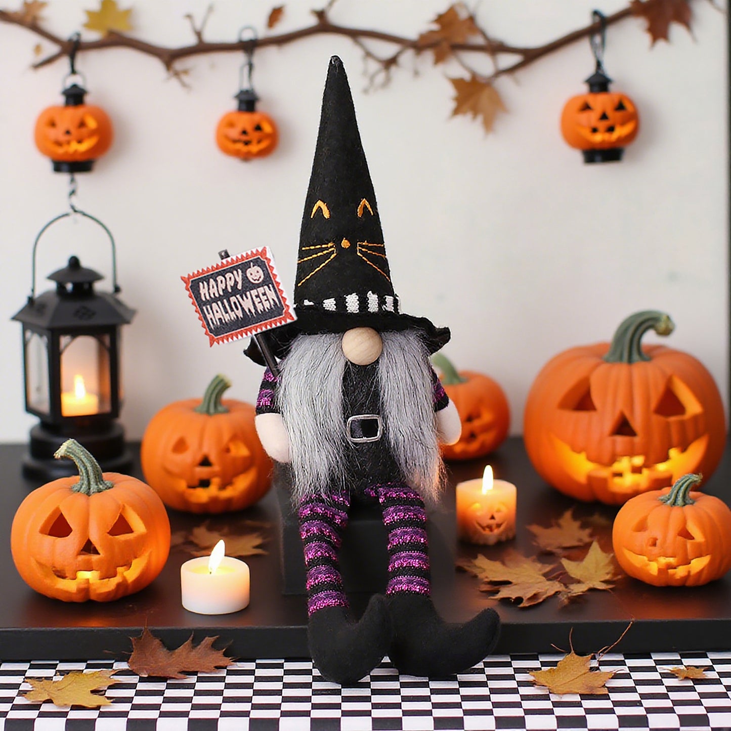 Halloween Witch Gnome Duo
