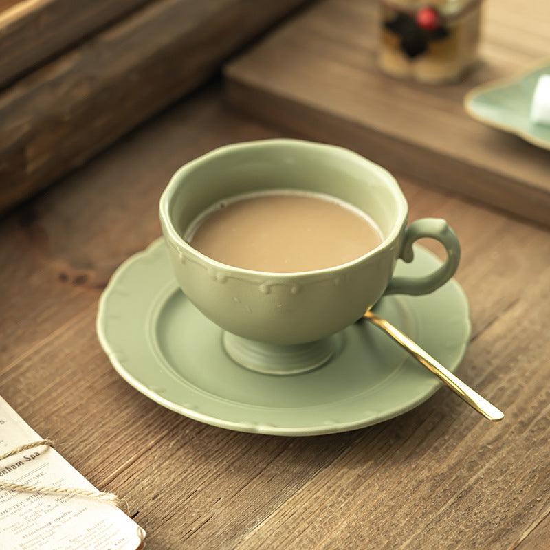 Classic Green Teacup & Saucer