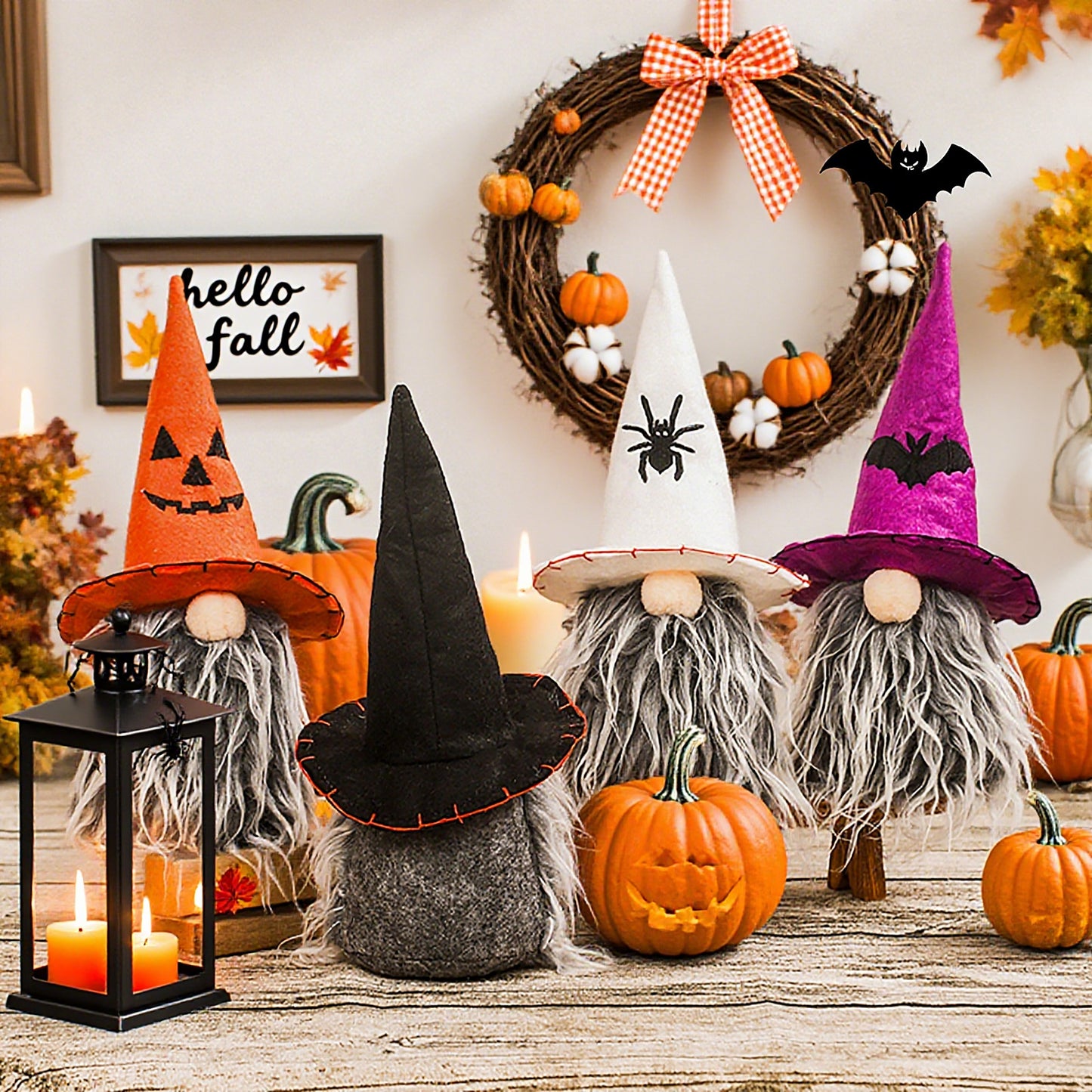Halloween Gnome Tabletop Decorations