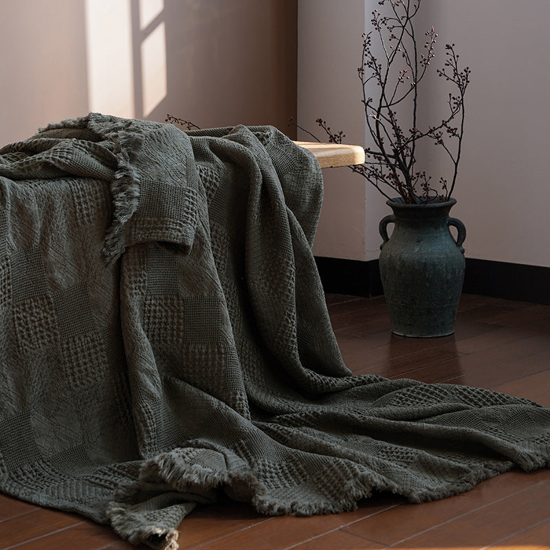 Tencel & Cotton Sand-Washed Throw Blanket