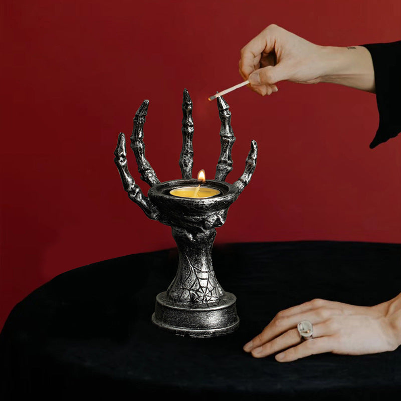 Skeleton Hand Candle Holder