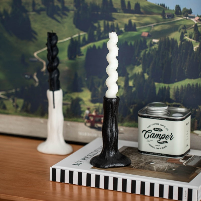 Wood-Inspired Design Candleholder
