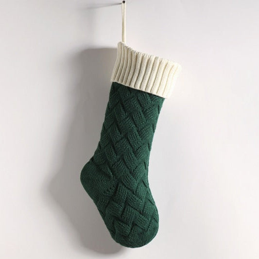 Woven Knit Christmas Stocking
