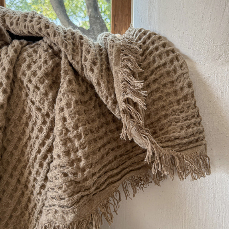 Waffle Fleece Blanket with Danish Napping Finish