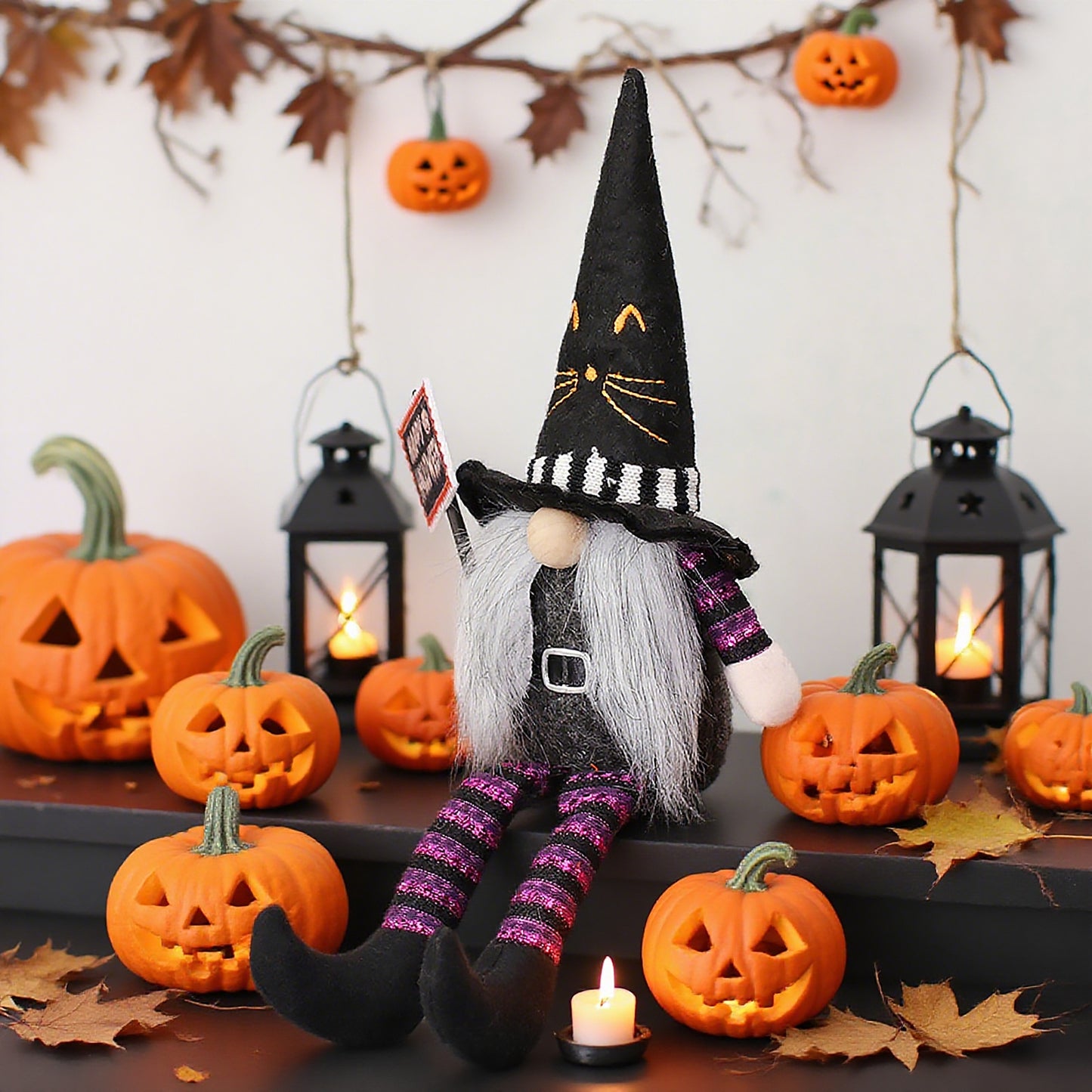 Halloween Witch Gnome Duo