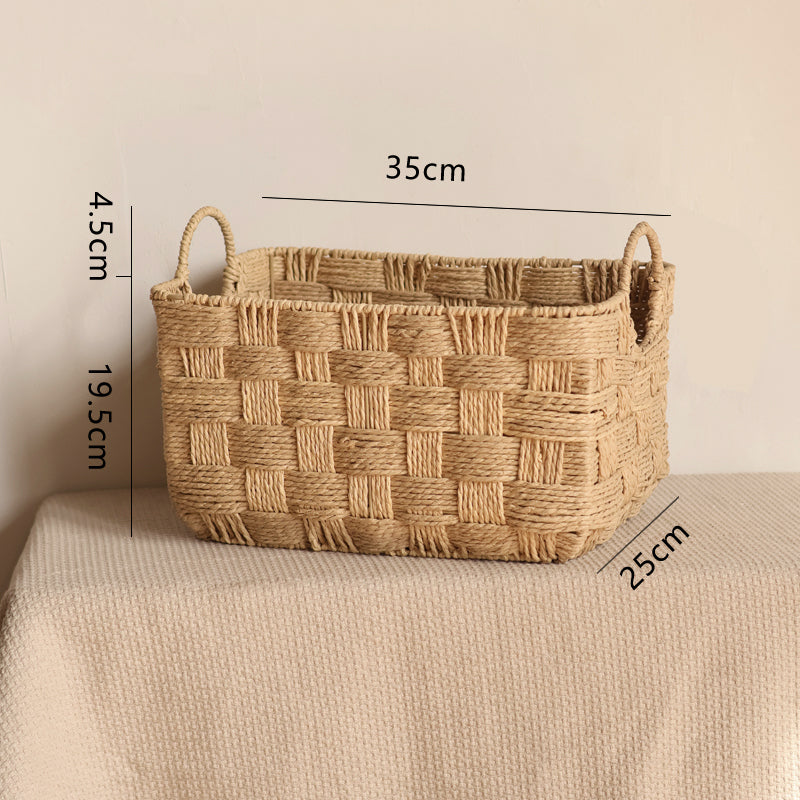 Woven Paper Rope Storage Basket