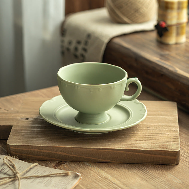 Classic Green Teacup & Saucer