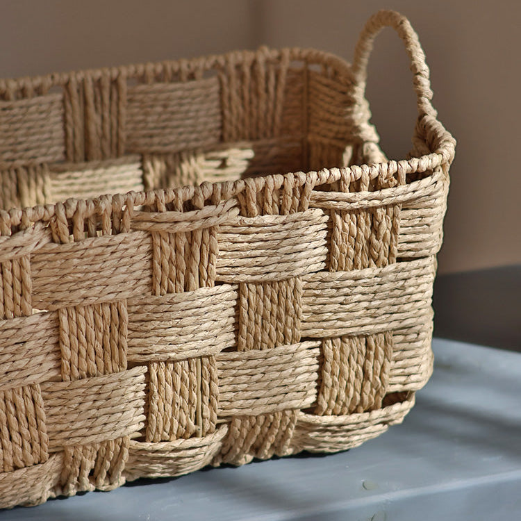Woven Paper Rope Storage Basket
