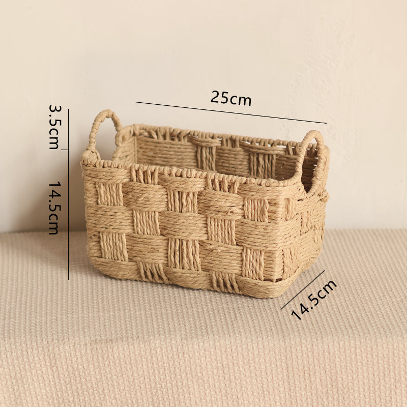 Woven Paper Rope Storage Basket