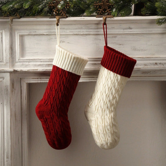 Cable-Knit Christmas Stocking