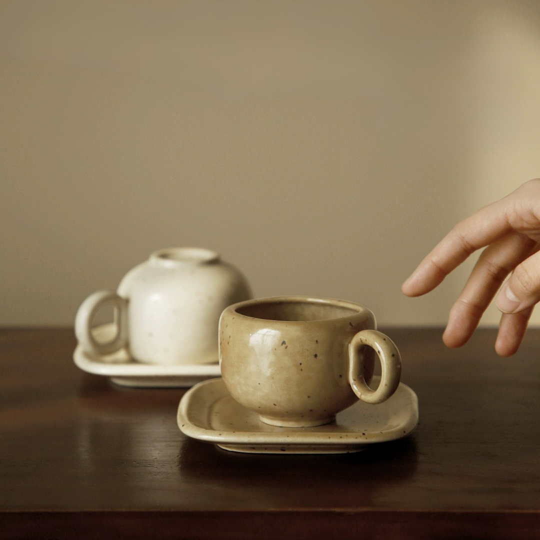 Mellow Light Ceramic Cup & Saucer Set