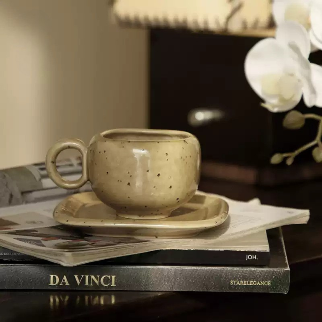 Mellow Light Ceramic Cup & Saucer Set