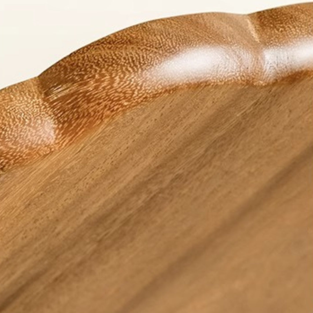 Petal Edge Walnut Wooden Tray