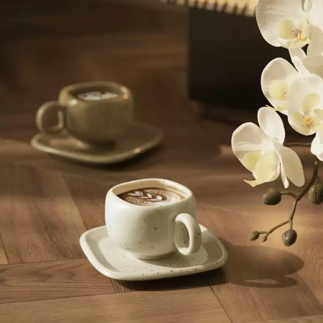 Mellow Light Ceramic Cup & Saucer Set