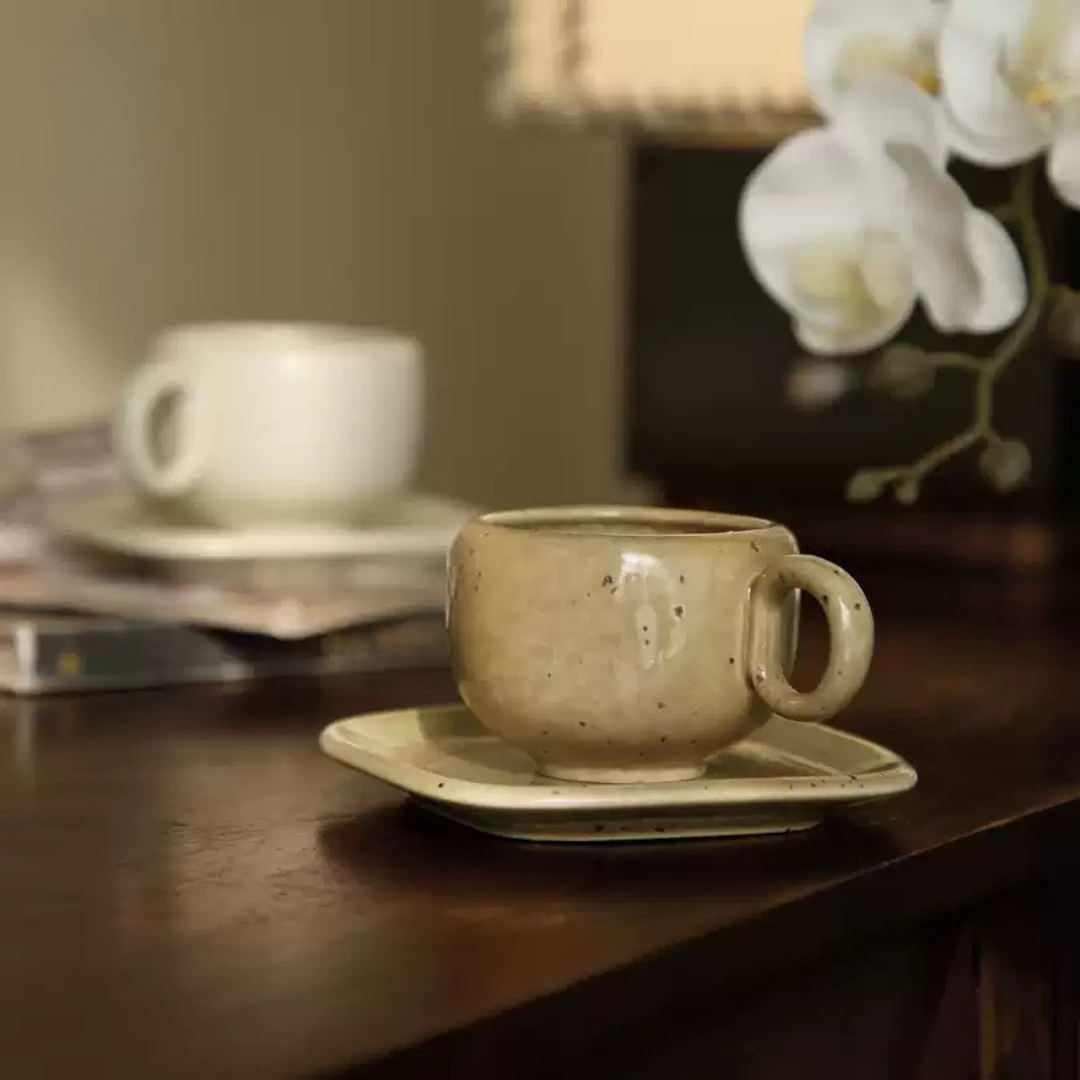Mellow Light Ceramic Cup & Saucer Set