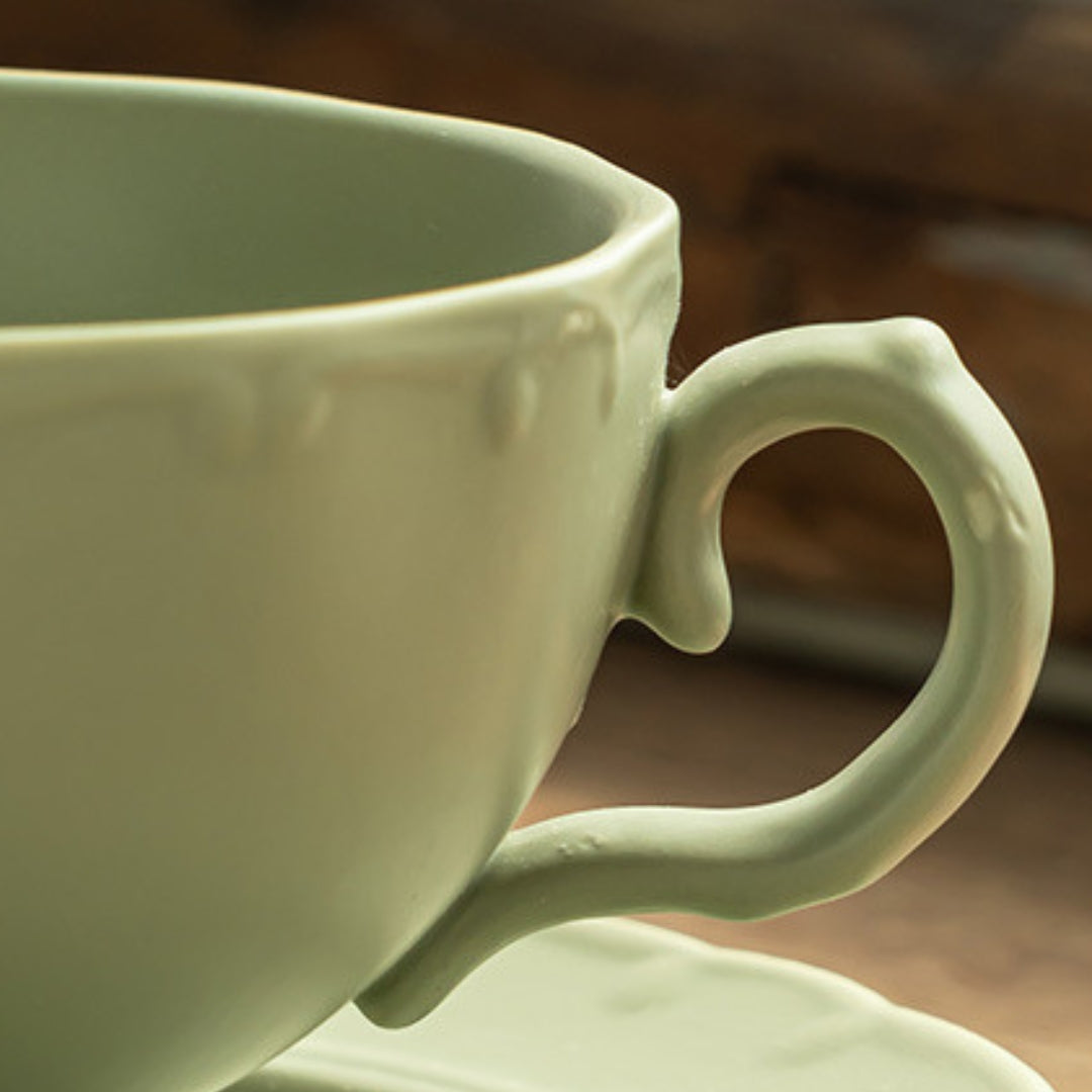 Classic Green Teacup & Saucer