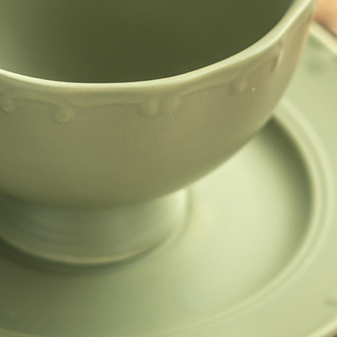 Classic Green Teacup & Saucer