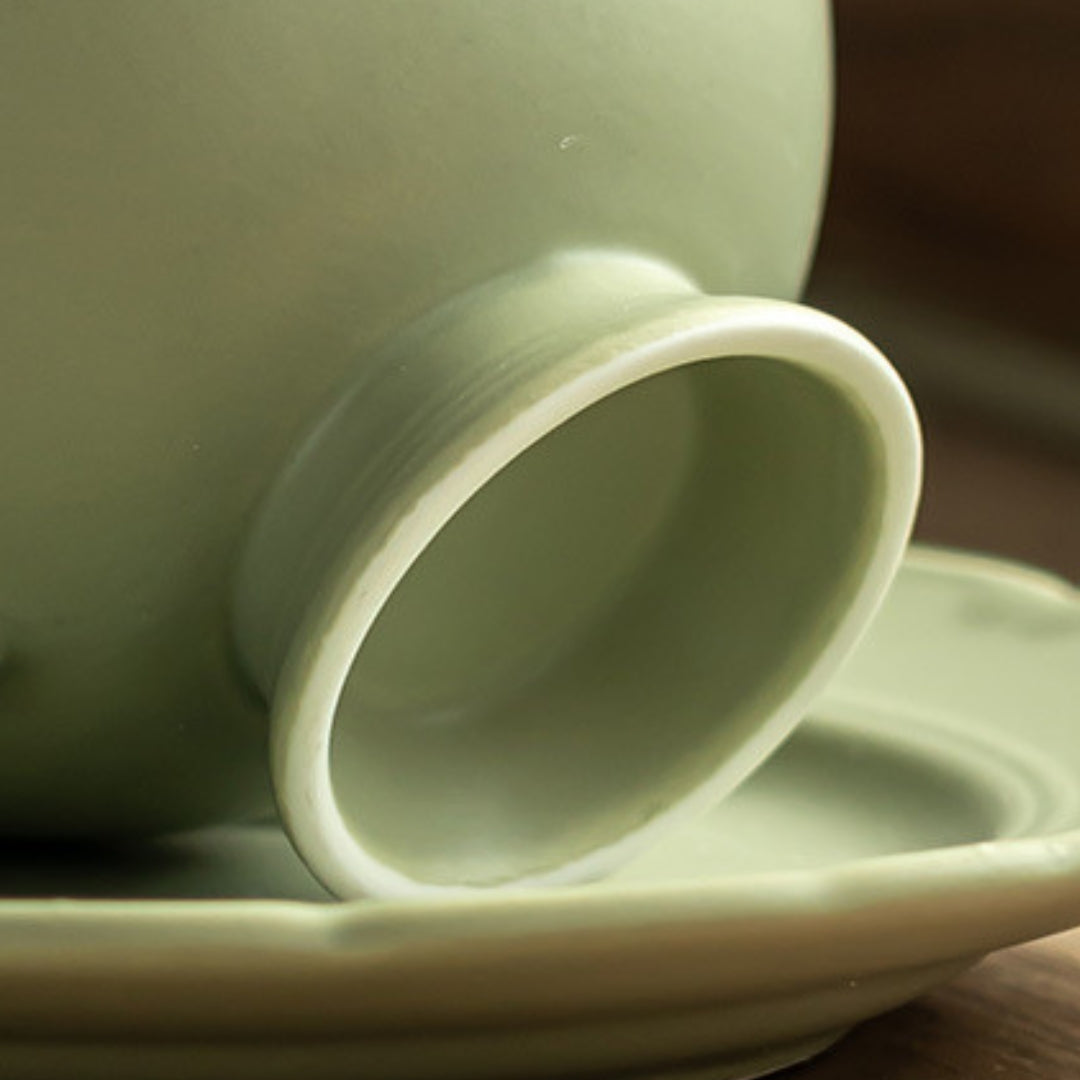 Classic Green Teacup & Saucer