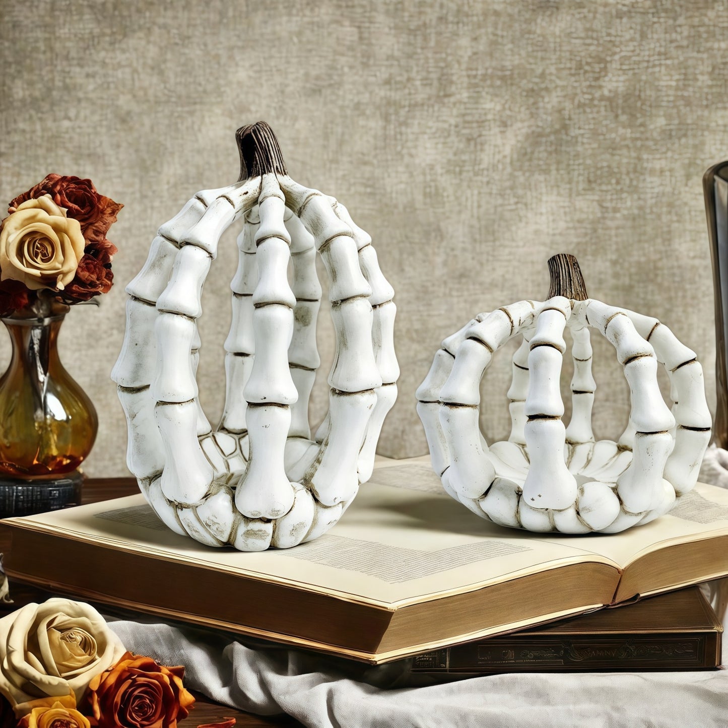 Skeleton Pumpkin Ornament