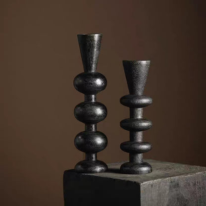 Carbonized Wood Candleholder