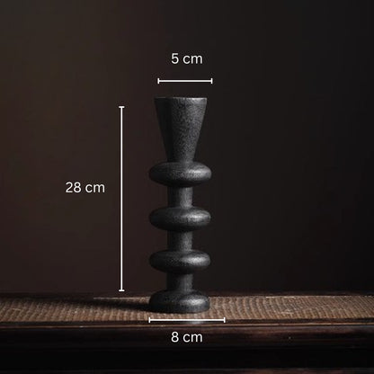 Carbonized Wood Candleholder