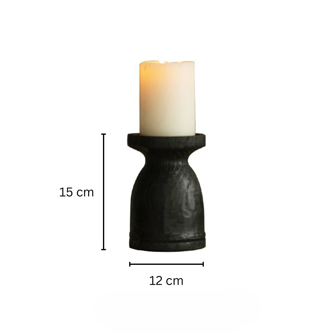 Black Resin Candleholder