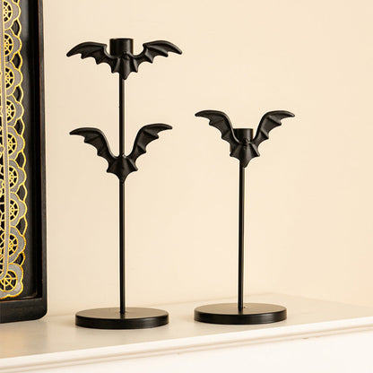 Halloween Bat Candleholder Set