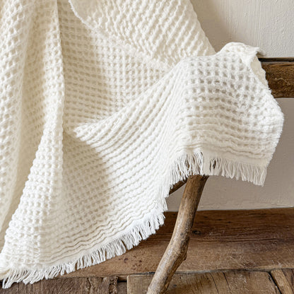 Waffle Fleece Blanket with Danish Napping Finish