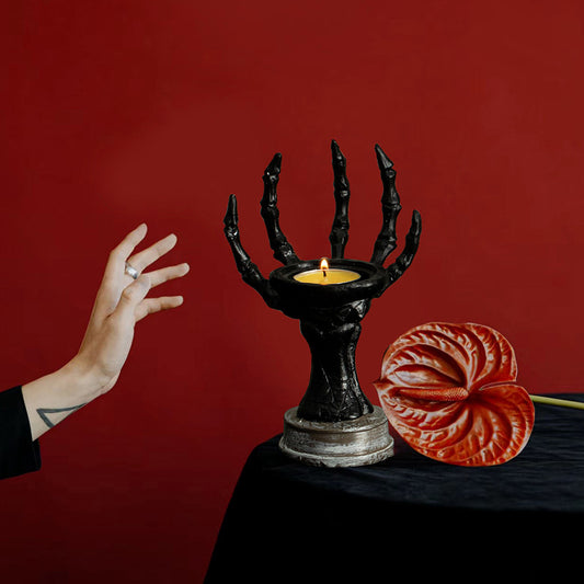 Skeleton Hand Candle Holder